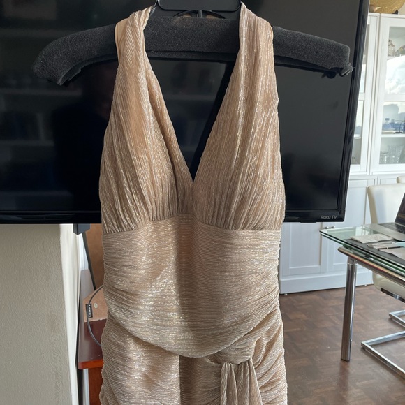 BCBG Metallic Gold Gown XS - Picture 11 of 13